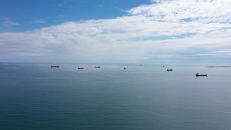 Petroleum-tankers-aerial-drone-shot-mediterranean-sea